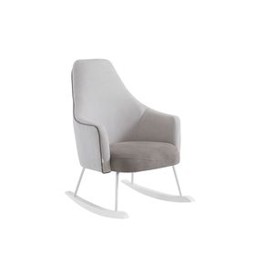 Кресло-качалка Micuna Wing/Moom white текстиль light grey/dark grey