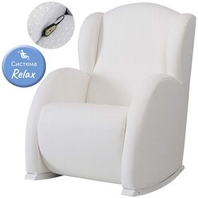 Кресло-качалка Micuna Wing/Flor Relax white/white искусственная кожа