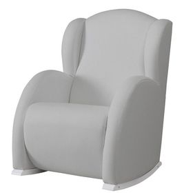 Кресло-качалка Micuna Wing/Flor white/grey искусственная кожа